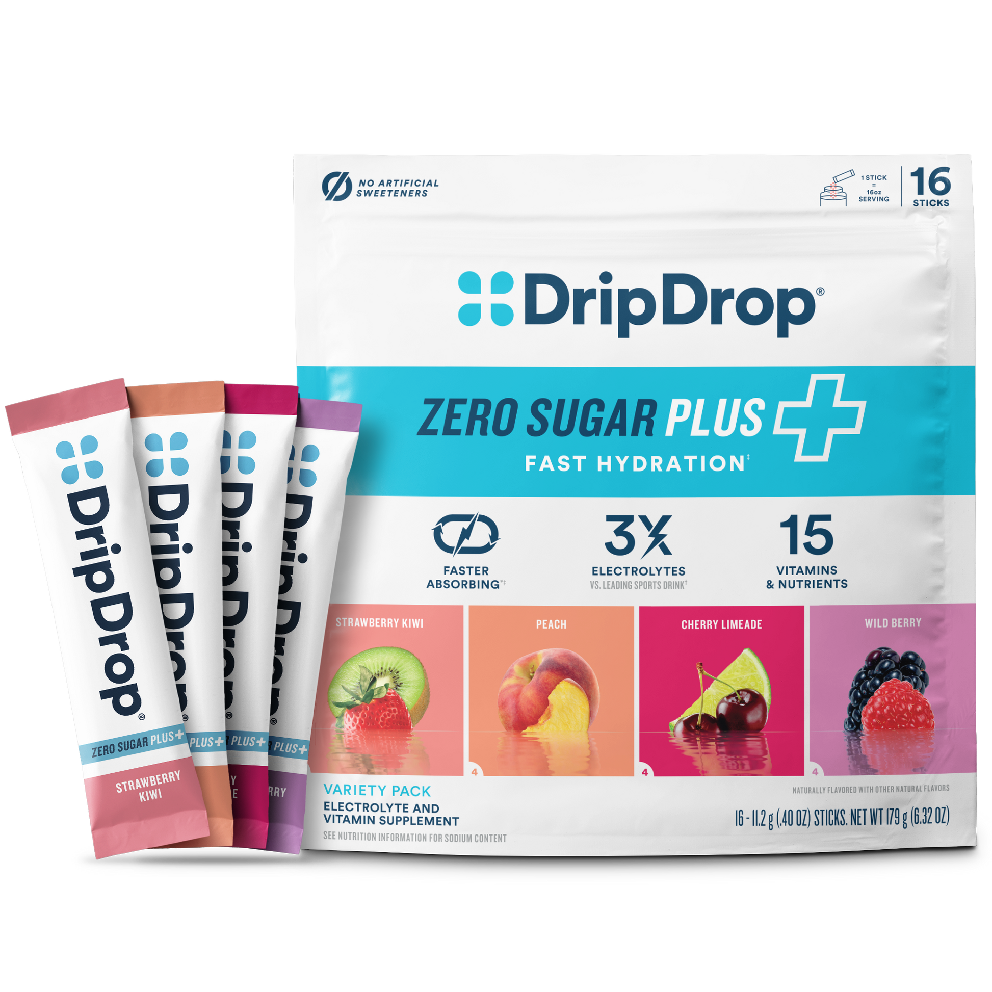 dripdrop-zero-sugar-plus-strawberry-kiwi-peach-cherry-limeade-wild-berry-16-oz-sticks-16-count-x1 Pouch_16ct_Front16ozSticks_VSPlus_Variety_B.png