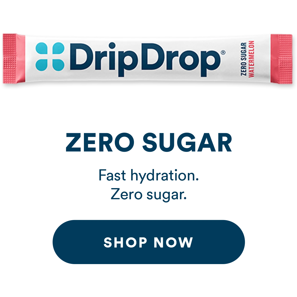 Zero Sugar. Fast hydration. Zero sugar.